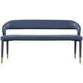 thumbnail image 4 of Pemberly Row Contemporary Soft Navy Finish Vegan Leather Bench, 4 of 7