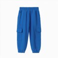 thumbnail image 4 of Gibobby Boys Pants Toddler Little Boys Cargo Jogger Pants 12 18Months 2T 3T 4T 5T Baby Boys Sweatpants Quick Dry Casual Pull On Pants Boys Casual Pants(2-3 Years,Blue), 4 of 9