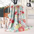 thumbnail image 2 of Pioneer Flower Floral Print Pattern Blanket,Comfortable Soft Flannel Throw Blanket,All Season,Warm Lightweight Blankets for Sofa Bed Couch Living Room Chair,40"x50", 2 of 4
