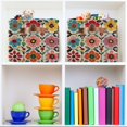 thumbnail image 6 of Yayeee 2 Pack Canvas Storage Basket with Handles for Shelves Fabric Bins Closet Organizer, Colorful Flowers, 6 of 8