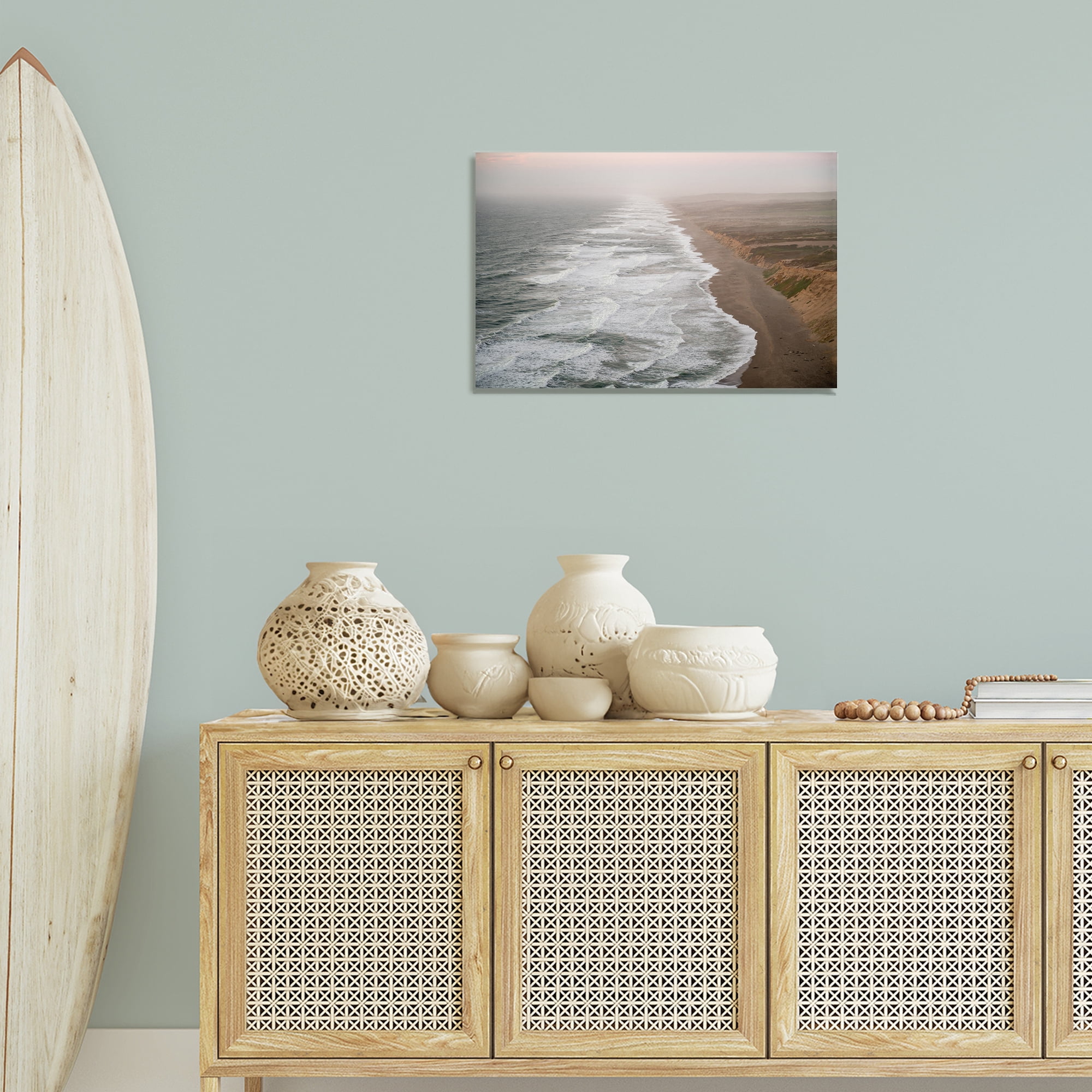 Stupell Industries Point Reyes Receding Shoreline Nautical & Beach Photography Wrapped Canvas Art Print Wall Art, 24 x 16