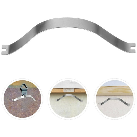 Hemobllo 50Pcs Silver Picture Frame Spring Clips Metal Backing Hardware for Framing Projects