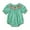 Green, variant on Weebloom Halloween Girls Rompers Bodysuits Casual Short Sleeve Top With Pumpkin Embroidery Collar Kids Jumpsuits Outwear,2-3 Years