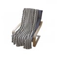 thumbnail image 3 of Abstract Surreal Soft Flannel Fleece Blanket, Simplistic Boho Geometric Abstract Grid Like Diamond Herringbone, Cozy Plush for Indoor and Outdoor Use, 70" x 90", Ivory Charcoal Grey, by Ambesonne, 3 of 5