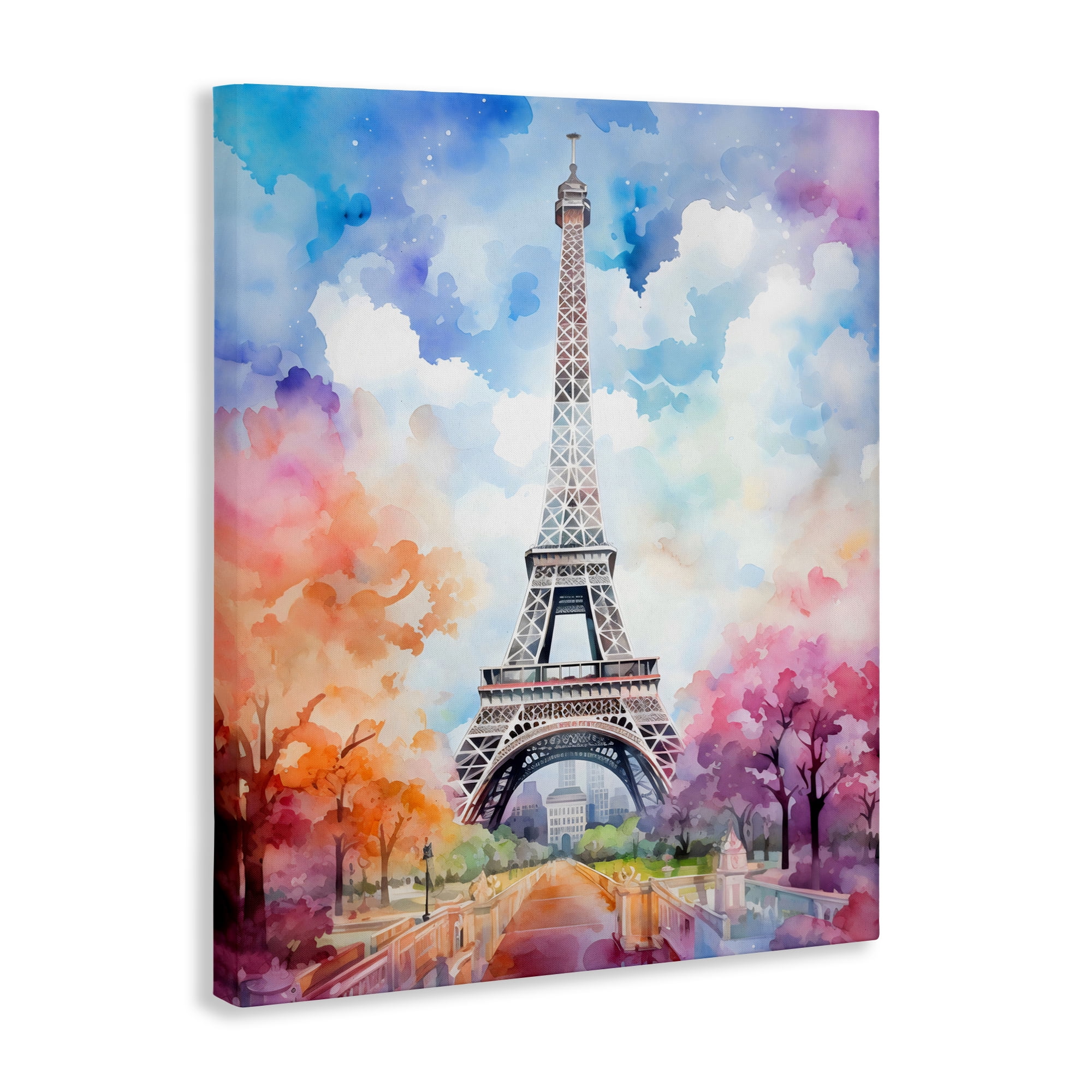Stupell Industries Pastel Paris Springtime Tower Canvas Wall Art, design by Creative Studio