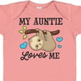 thumbnail image 4 of Inktastic My Auntie Loves Me with Sloth and Hearts Boys or Girls Baby Bodysuit, 4 of 5