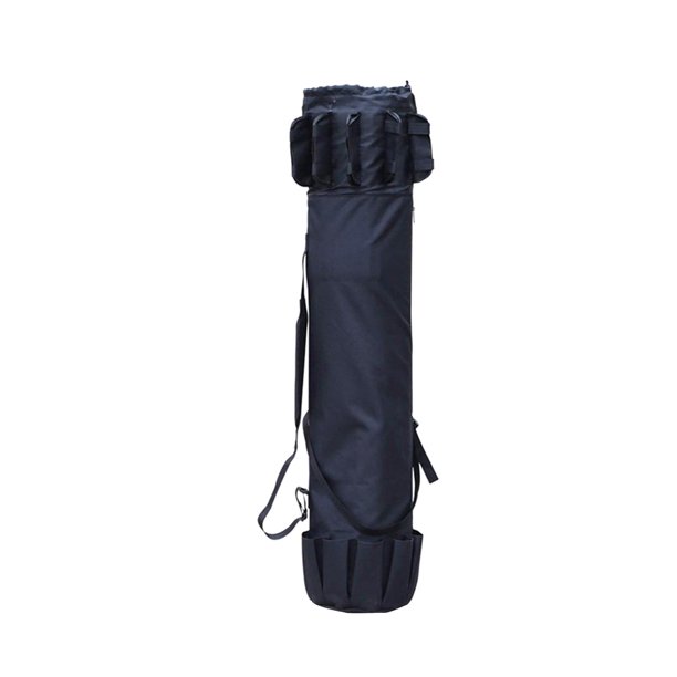 Bolsa para caña de pescar, funda para caña de pescar, bolsa de pesca portátil de tela Oxford duradera Negro