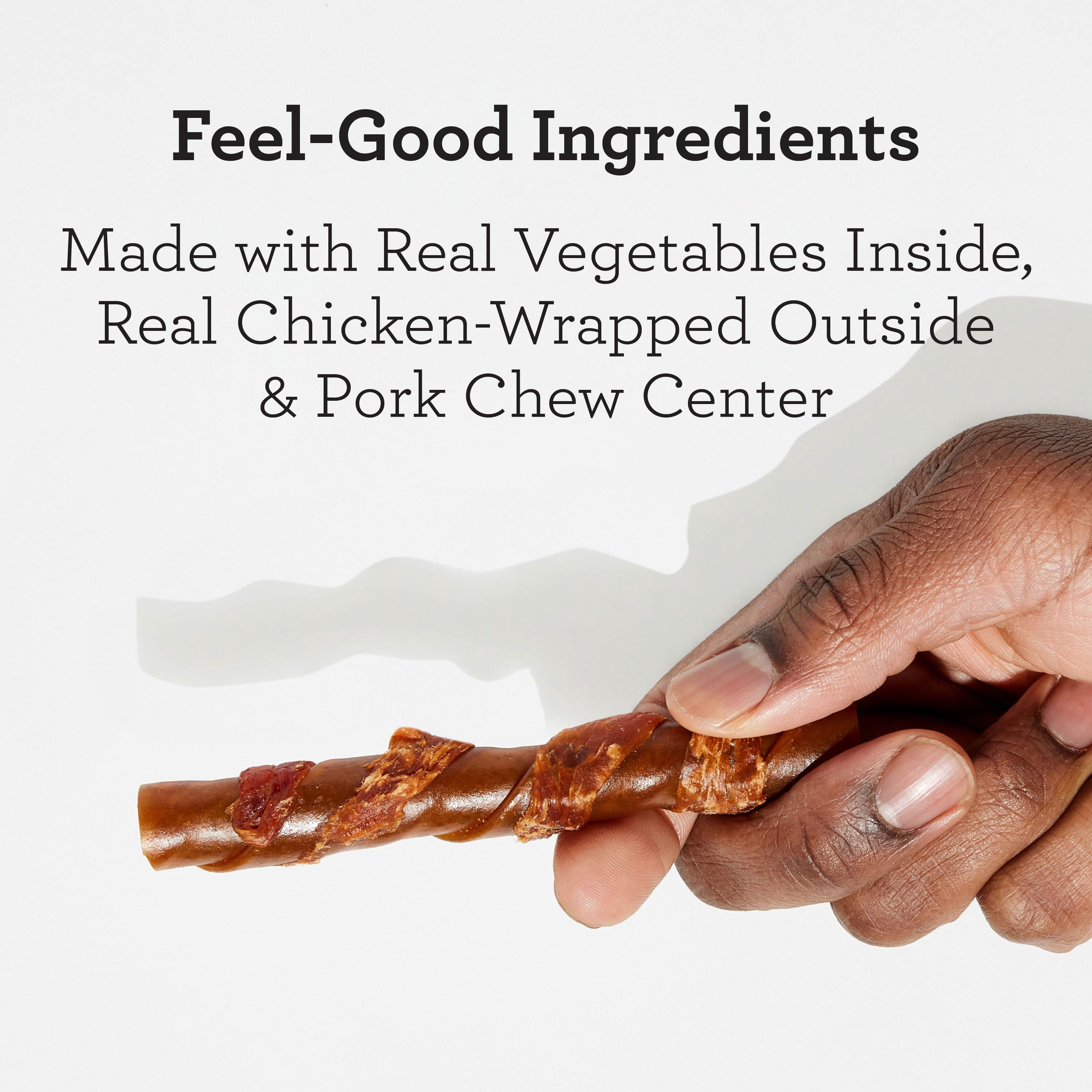(7 pack) DreamBone Stuffed Twists Rawhide-Free Dog Chews with Real Pork Wrapped with Chicken, 7 Count