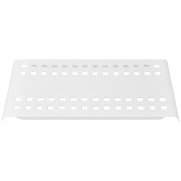 White Plastic Dish Rack with Drainage Tray for Kitchen Counter Storage Use Multifunctional Design