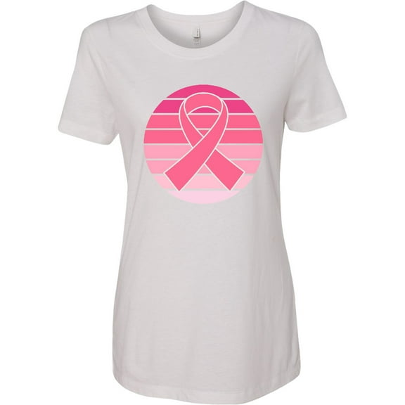 Inktastic Breast Cancer Pink Ribbon Retro Women's T-Shirt