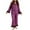Purple-pajamas, variant on Women Feather Pajamas Silk Satin Lounge Sets Long Sleeve Button Down Shirts and Pants 2 Piece Pj Set