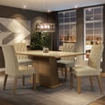 thumbnail image 2 of Conjunto Comedor Madesa Mesa Cristal 4 Sillas Aryeli - Marrón/Crema/Imperial, 2 of 9