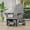 Gray, variant on ACEGOSES Glider Outdoor Adirondack Chair with Smooth Motion and Cup Holder, Foldable 3-Position Adjustable HDPE Plastic for Patio and Deck, Navy Blue