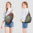 thumbnail image 3 of Chic Paisley Sling Backpack - Exotic Colorful Pattern Shoulder Bag, Fashionable Anti-Theft Pack for Commuters, 3 of 4