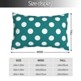 thumbnail image 2 of Fotbe Teal And White Polka Dot Funda de Almohada Decorativa Estilo Occidental, Lujo en Algodón, Fundas para Almohadas King, Cojín Estampado para Decoración del Hogar-20"x30", 2 of 6
