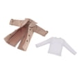 thumbnail image 4 of Ropa masculina a escala 1/12 con camisa de manga larga cruzada estilo casual Caqui, 4 of 9