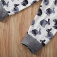 thumbnail image 5 of EYIIYE Baby Easter Cartoon Rabbit Printed Jumpsuit +Cap +Pants Set, 5 of 5