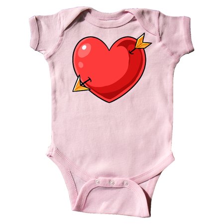 

Inktastic Red Heart with Arrow Gift Baby Boy or Baby Girl Bodysuit