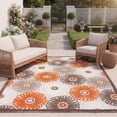 thumbnail image 5 of SAFAVIEH Cabana Anuki Beige/Blue 2'2"X9' Runner Indoor/Outdoor Area Rug Beige/Orange, 5'5" x 7'7", 5 of 13
