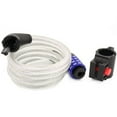 thumbnail image 5 of Wideskall 72" inch Extra Long Heavy Duty 12mm Cable Self Coiling 4-digit Combination Bicycle Bike Lock with Mount (Clear), 5 of 6
