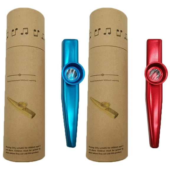 LEORX 2Sets Professional Metal Kazoo Assorted Colors Durable and Easy to Use