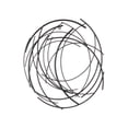 thumbnail image 3 of Denine Small Abstract Round Wall Art - Black, 3 of 6