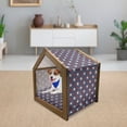 thumbnail image 3 of Prehistoric Country Pet House, Symmetric Star United States Independence Freedom Theme, Outdoor & Indoor Portable Dog Kennel with Pillow and Cover, 5 Sizes, Dark Blue White and Ruby, by Ambesonne, 3 of 5
