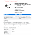 thumbnail image 2 of Upstream Right Oxygen Sensor - Compatible with 2001 - 2003 Mercedes-Benz CLK320 Convertible 2002, 2 of 2