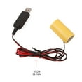 thumbnail image 3 of USB 5V2A Adapter Cord Eliminators Cable Replace 3x LR14 C Batteries for Torches/Digital Thermometers, 3 of 8