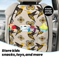 thumbnail image 5 of Fuzoiu Yellow Flowers Hummingbird Print 2 Pack Kick Mat Back Seat Protector With 3 Storage Pockets, Universal Car Seat Back Organizer For Kids Pets, Waterproof Backseat Protector For Most Car, 5 of 8