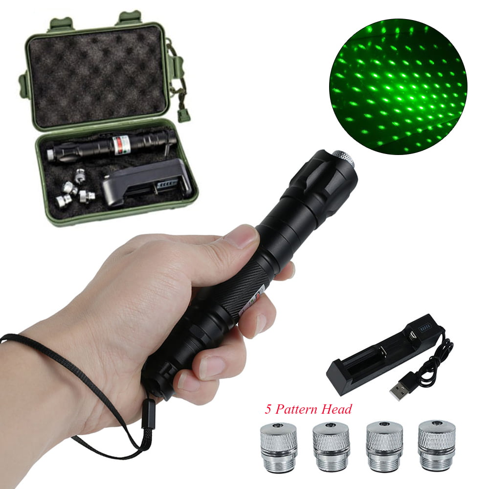 500Mile 532nm 303 Green Laser Pointer 1mW Visible Beam Light Pen+18650+Charger 