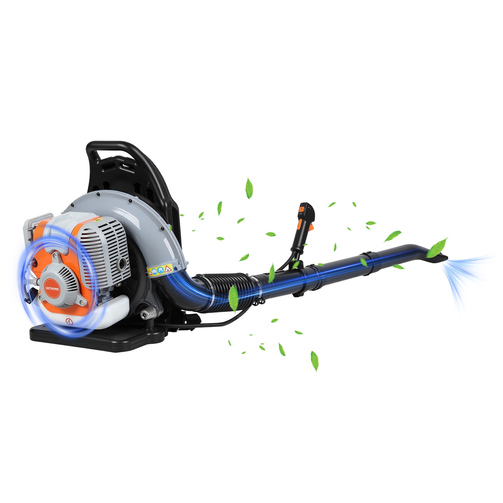 Trendix 76.5cc 4-Stroke Backpack Leaf Blower, Gas Powered Low Noise Blower for Yard, Large Fuel Tank & Quick Start, All-Season Lawn and Garden Cleanup