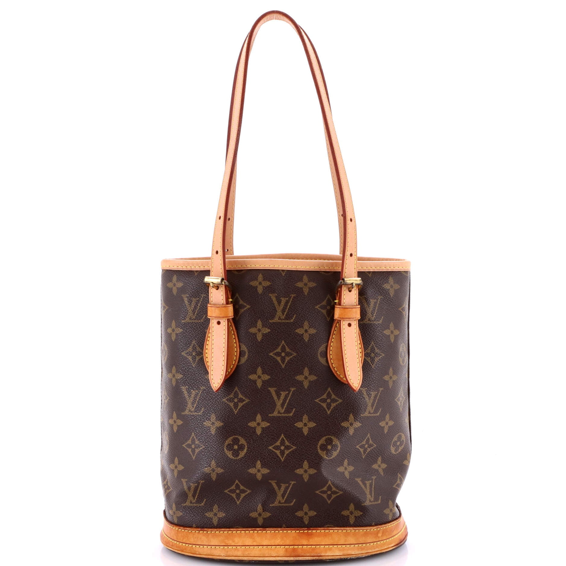 Pre-Owned Louis Vuitton Petit Bucket Bag Monogram Canvas By Rebag