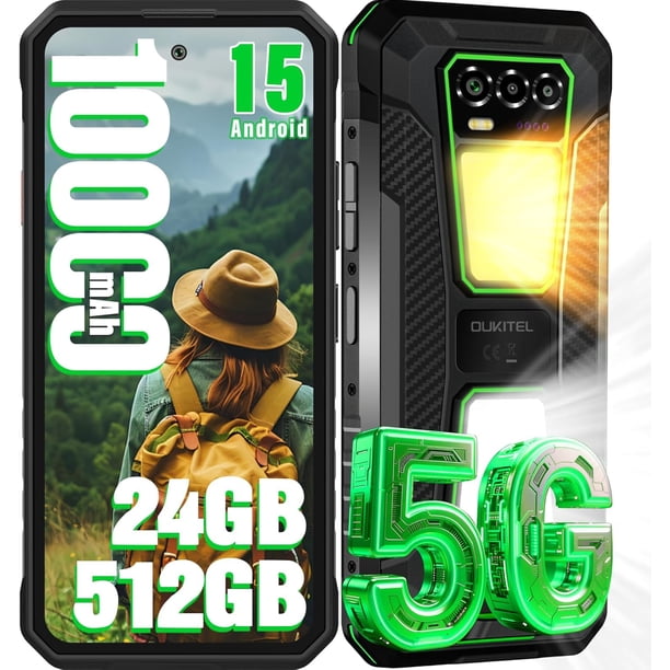 Smartphone OUKITEL WP58 PRO 5G de 24 GB+512 GB de 6,7 pulgadas Android 15