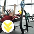 thumbnail image 1 of OULII 2Pcs Yellow Barbell Rack Wall Mounted Holder for Home Gym Barbell Accessories, 1 of 7
