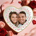 thumbnail image 1 of Cheapark Personalized Gold Rim Ceramic Jewelry Tray Custom Photo Ring Holder Valentines Day Birthday Anniversary Gift For Bride Wedding, 1 of 8