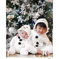 thumbnail image 2 of Sinhoon Baby Boy Girls Christmas Romper Velvet Hoodied Snowman Jumpsuit Toddler Costume Xmas Clothes(6-12 Months), 2 of 7