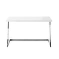 thumbnail image 5 of Bibse Writing Desk - High Gloss Lacquer Finish Top, Polished Stainless Steel Base, Geometric Legs, White Chrome Accent, 5 of 10