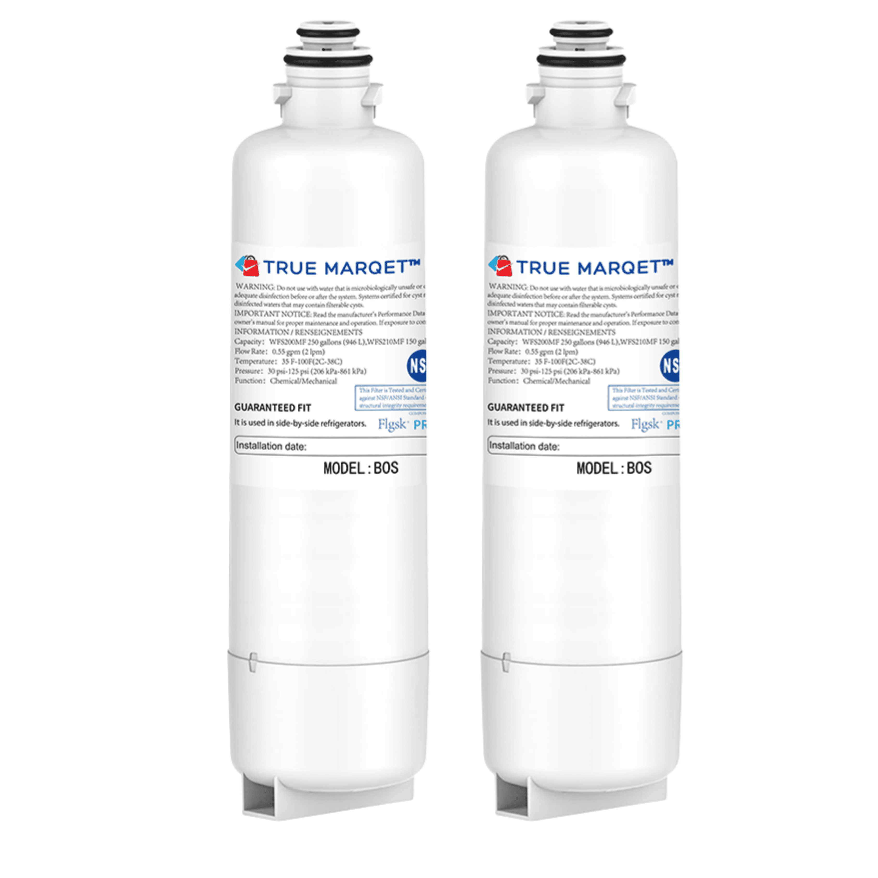 4 Pack Refrigerator Water Filter Replacement for Bosch Ultra Clarity Pro BORPLFTR50, BORPLFTR55, 12033030, 12028325, 11025825, 11032531, B36CT80SNS, B36CL80ENS, WFC100MF, WFS200MF, RA450022 New