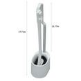 thumbnail image 3 of Juego de cepillo y soporte para inodoro con diseño de secado rápido | Herramienta compacta para la limpieza del baño con mango ergonómico | Blanco o negro, 3 of 8