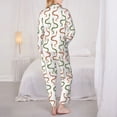 thumbnail image 6 of Goofa Hand Drawn Snake Printed Women’s 2 Piece Pajama Set Super,Pajamas Women's Long Sleeve Sleepwear Soft Button Down Loungewear Pjs Lounge Set Nightwear-Large, 6 of 9