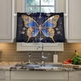thumbnail image 5 of Coolnuti Elegant Butterfly Valances for Windows 24 Inch Small Window Blackout Valance Curtains Rod Pocket Window Curtains Treatment for Kitchen Bathroom Cafe, 1 Panel Home Decor, 5 of 7