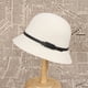 thumbnail image 5 of Sombrero de mujer Otoño e Invierno Sombrero de lana Sombrero de copa de lana para mujer Estilo coreano Cinturón multicolor Sombrero de pescador Elegante sombrero de lavabo con cúpula, 5 of 6