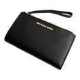 thumbnail image 2 of Michael Kors Women's Jet Set Travel Double Zip Wristlet, Black Saffiano, One Siz, 2 of 8