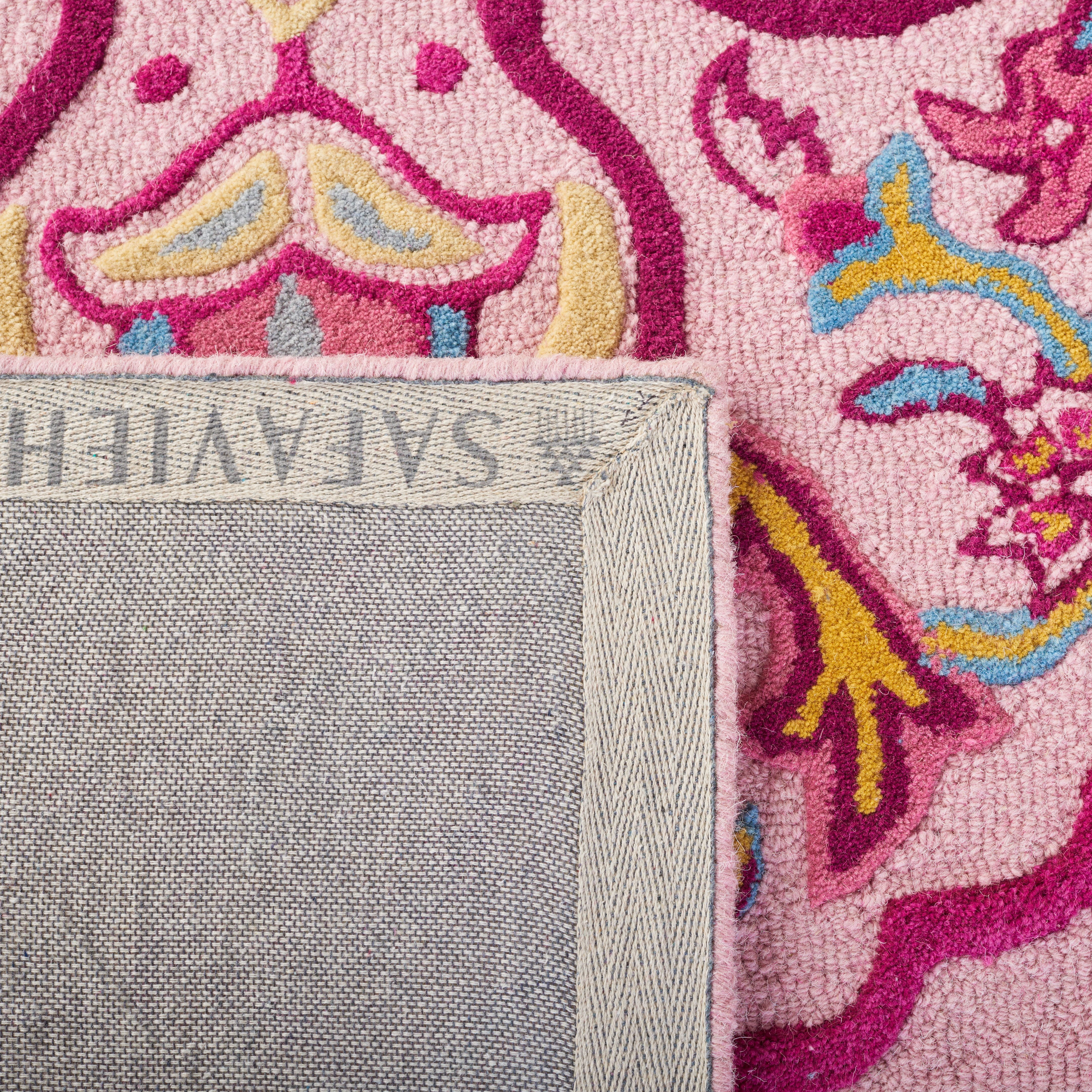 SAFAVIEH Bellagio Rio Floral Wool Area Rug, Pink/Multi, 5' x 8'