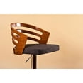 thumbnail image 3 of Modern Wood Back Adjustable Swivel Bar Stool with Cushion, 3 of 5