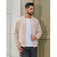 thumbnail image 3 of COOFANDY Lightweight Bomber Jackets For Men Casual Faux Suede Jackets Vintage Varisty Jackets, 3 of 6