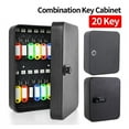 thumbnail image 2 of Combination Key Cabinet 20 Key Hooks Key Box Wall Mounted Locking Key Organizer Key Cabinet Security Lock Box Code Lock, 2 of 8