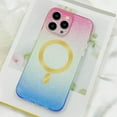 thumbnail image 2 of Magnetic for iPhone 13 Pro Max Phone Case for Women/Men, MagSafe Gradation Color Glitter Hard Case, Military Grade Drop Protection Shockproof Protective Case 6.7inch- Purple Gradation Blue, 2 of 7