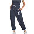 thumbnail image 2 of Women's Sweatpants Up to 35% off!Wide Leg High Waist Loose Flare Sweatpants Fashion Fitness Sports Loose Elastic Waist Long Sweatpants Drawstring Sports Joggers Solid Color, 2 of 5